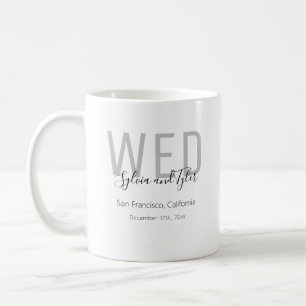 Mug Faveur de mariage minimaliste