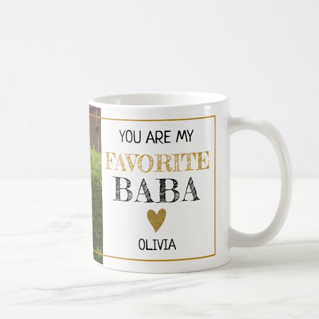 Mug Favori Baba grand-père grand-enfant Photo personna (Droite)