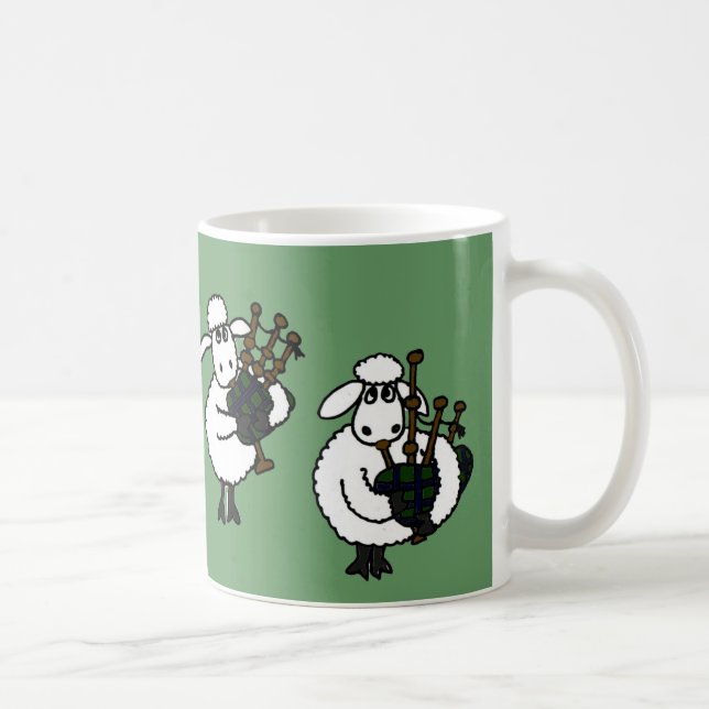 Mug FB moutons impressionnants jouant des cornemuses (Droite)
