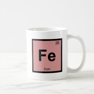 Mug Fe - Chimie du fer Élément de symbole de table p