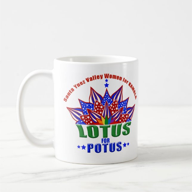 Mug featuring the logo of SYV Lotus for POTUS (Left)