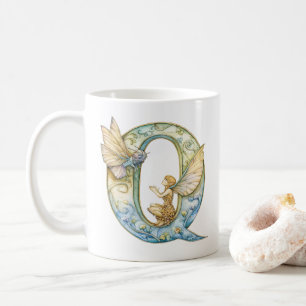 Mug Fée arc-en-ciel initiale 'Q'