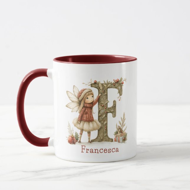 Mug Fée de Noël personnalisée (Gauche)