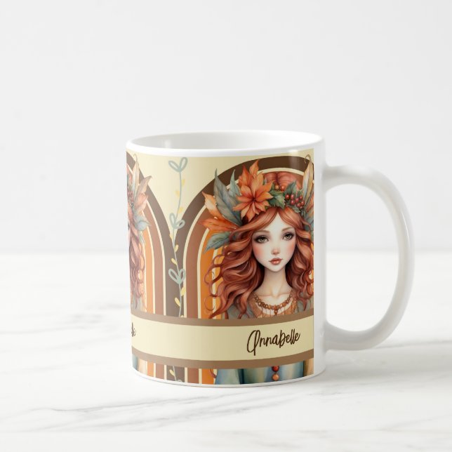 Mug Fée rouge haïe avec la grenade à fleurs dans la co (Droite)