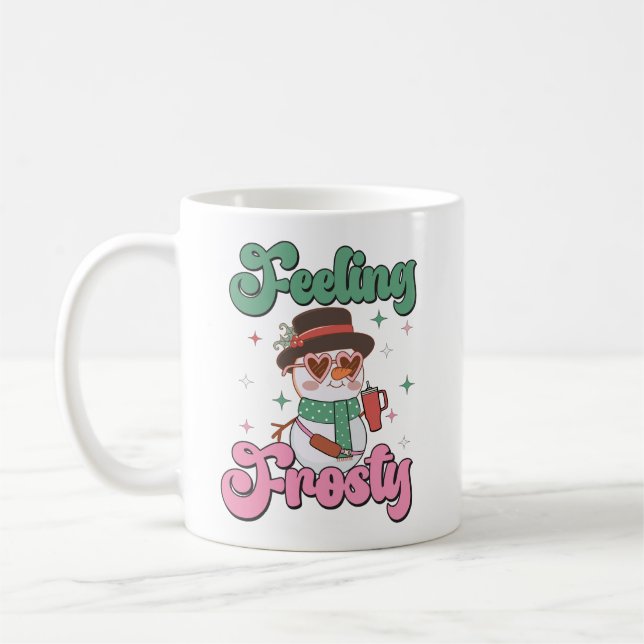 Mug Feeling Frosty Retro Snowman  (Gauche)