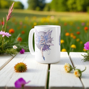 Mug Fées de lune bleu et pourpre