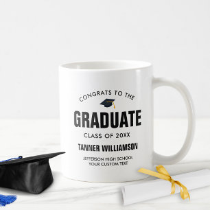Mug Félicitations à la classe des diplômés de 20XX Cus