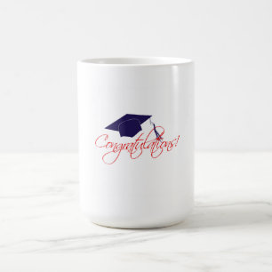 Mug Félicitations à la graduation casquette de café Mu