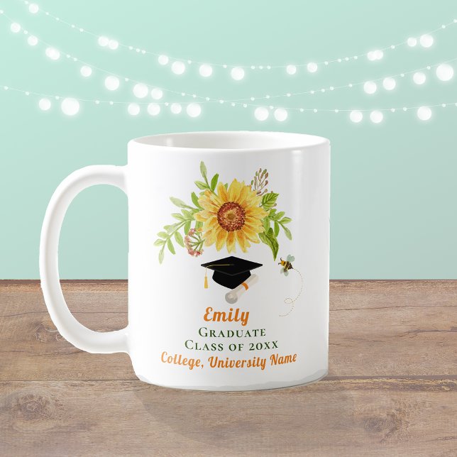 Mug Félicitations à l'obtention du diplôme Fleur de to (Créateur téléchargé)