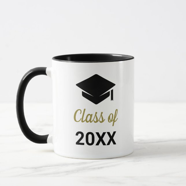 Mug Félicitations Classe Grad De N'Importe Quelle Anné (Gauche)