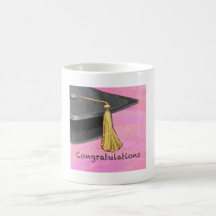 Mug Félicitations Diplômé Noir et Rose