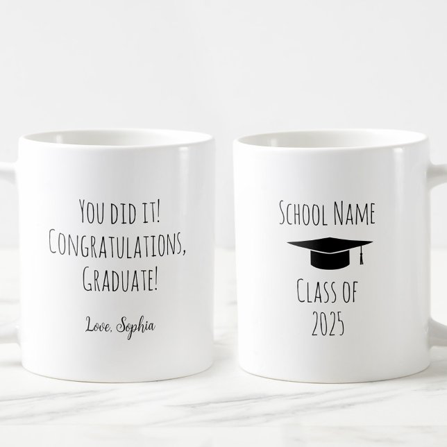Mug Félicitations Diplômé Personnalisé (Créateur téléchargé)