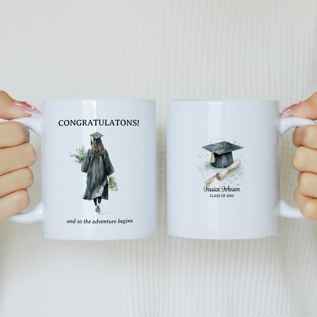 Mug Félicitations Diplômé pour que l'aventure commence (Créateur téléchargé)