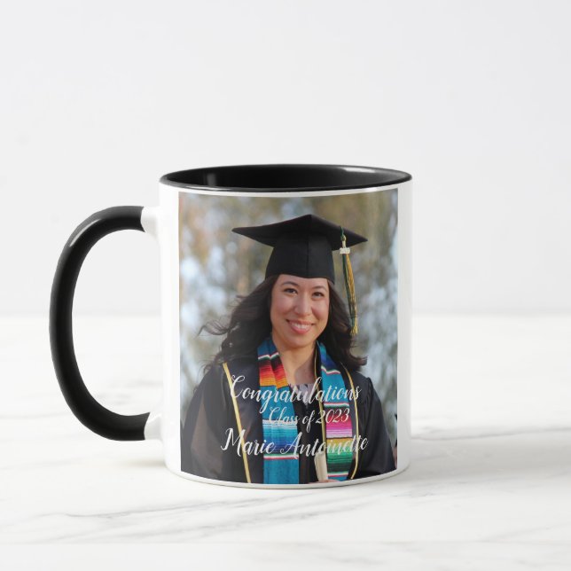 Mug Félicitations | Photo d'études supérieures (Gauche)