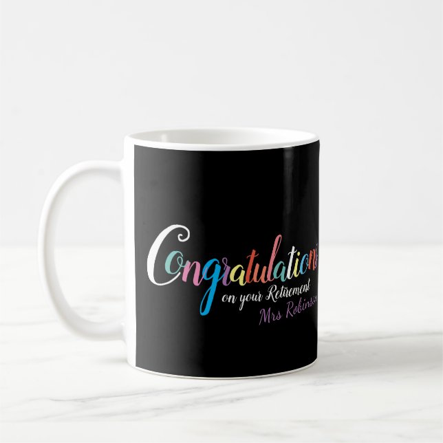 Mug Félicitations pour la retraite des enseignants (Gauche)