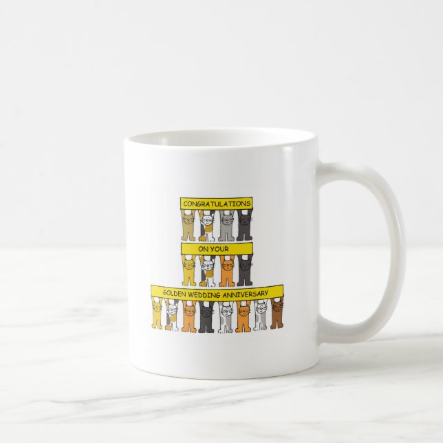 Mug Félicitations pour l'anniversaire du Mariage d'or (Droite)