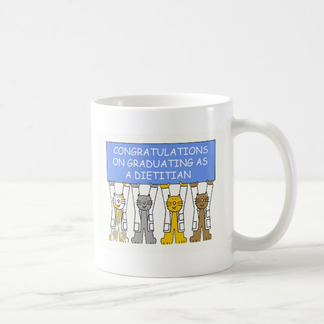 Mug Félicitations pour votre diplôme de diététiste. (Droite)