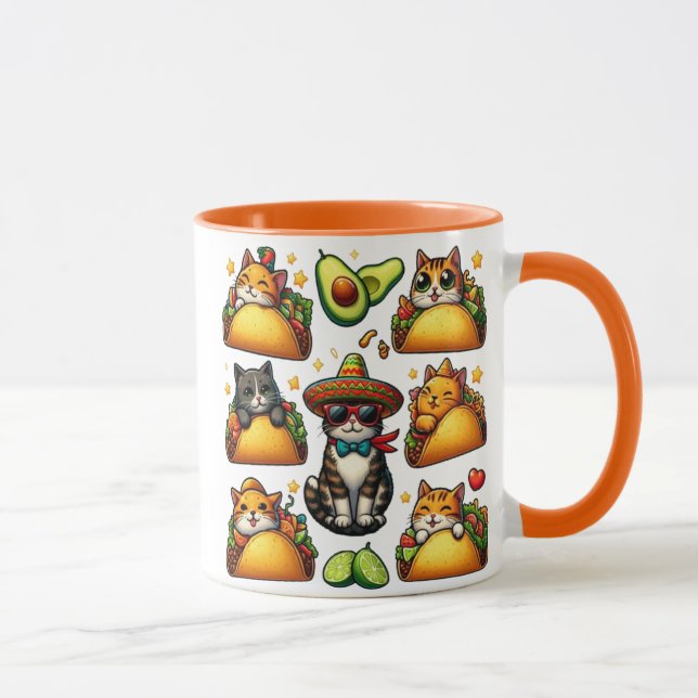 Mug Feline Fiesta : Chats et Tacos (Droite)