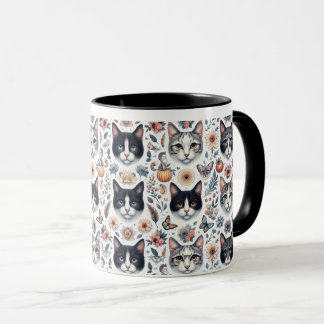 Mug Feline Imaginaire : Une danse Whimsical de chats e