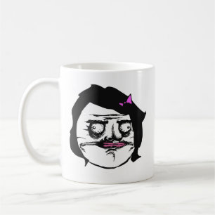 Mug Femelle noire je visage comique Meme de rage de