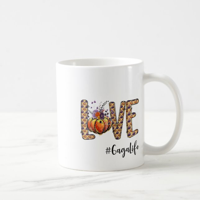 Mug Femens Love Gaga Vie Citrouille Automne Halloween (Droite)