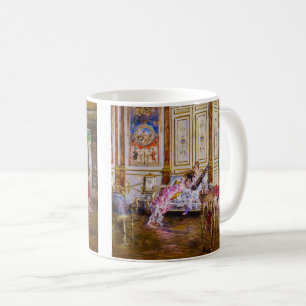 Mug Femme allongée avec une lyre et un auditeur par Bo