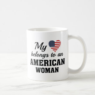 Mug Femme Américaine de mon cœur