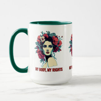 Mug Femme au pouvoir. Mon corps, mes droits