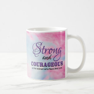 Mug Femme chrétienne forte et COURAGEUSE personnalisée