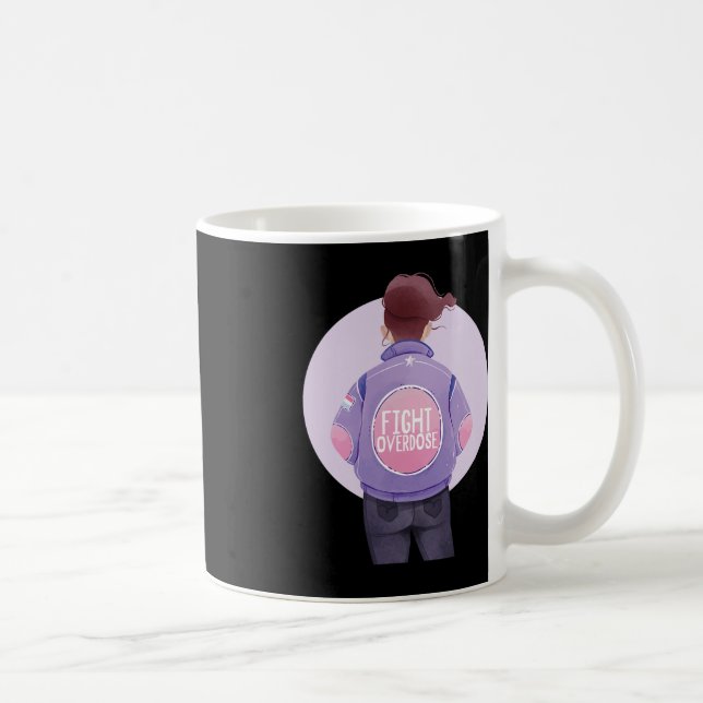 Mug femme combat l'overdose Purple Ribbon Overdose (Droite)