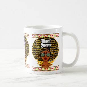 Mug Femme de la reine noire Melanin JunetDix Sista Que