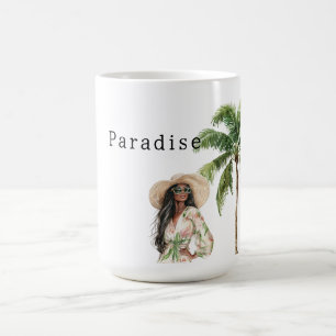 Mug Femme de plage de palmiers tropicaux