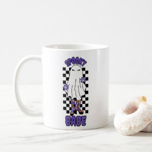 Mug Femme "Éffrayant Babe" Halloween Ghost Retro Purpl