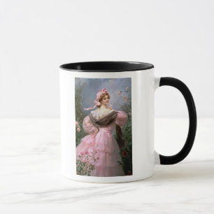 Mug Femme élégante dans une roseraie