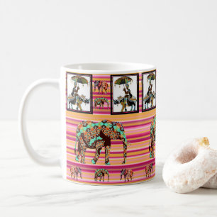 Mug Femme Éléphant d'Afrique à rayures