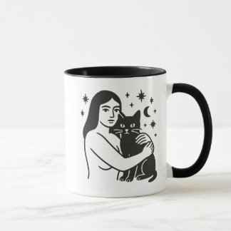 Mug Femme et chat