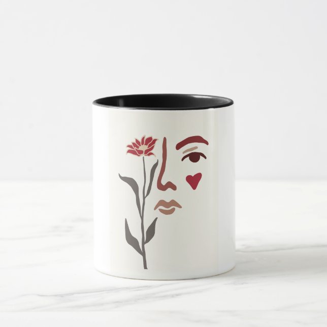 Mug Femme et Fleur (Centre)