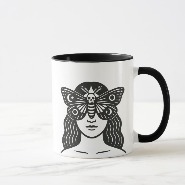 Mug Femme et papillon (Droite)