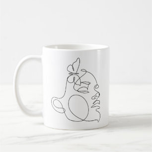 Mug Femme Face Line Art