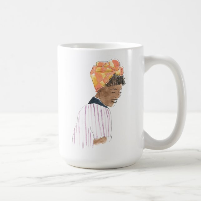 Mug Femme forte et belle souriante (Droite)