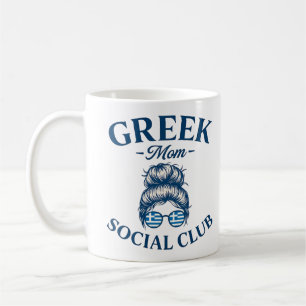 Mug Femme Grec Maman Social Club Trendy Greek Mom