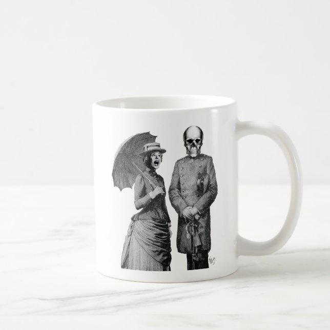 Mug Femme hurlante et crâne (Droite)
