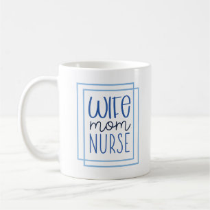 Mug Femme Maman Infirmière Script moderne Soins de san