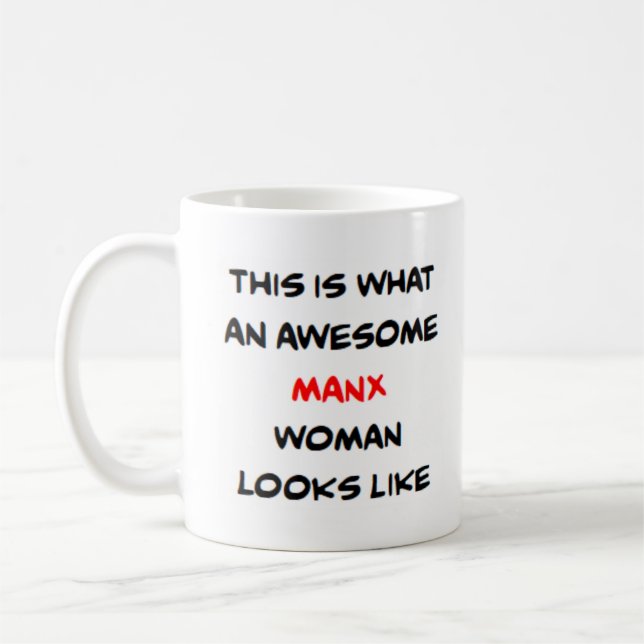 Mug femme mannoise, formidable (Gauche)