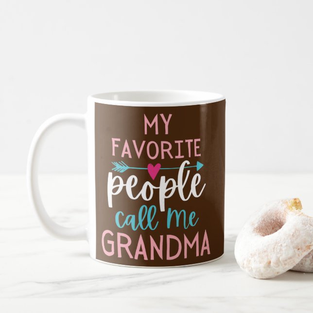 Mug Femme Meilleure grand-mère Favoris gens petits enf (Avec donut)