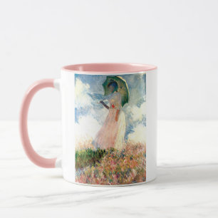 Mug Femme Monet avec un parasol face à gauche