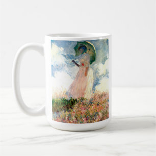Mug Femme Monet avec un parasol face à gauche
