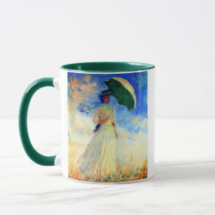 Mug Femme Monet avec un parasol face droit