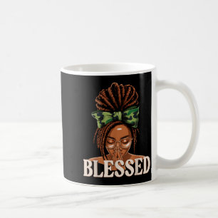Mug Femme noire bénie priant camouflage chrétien afric