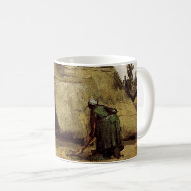 Mug Femme paysanne creusant le chalet par Vincent van  (Devant droit)